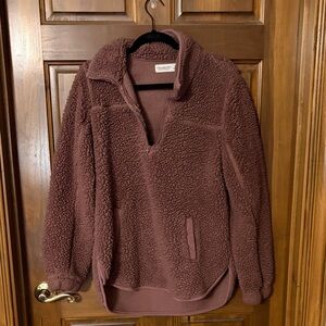 Abercrombie & Fitch Teddy Jacket - Mauve